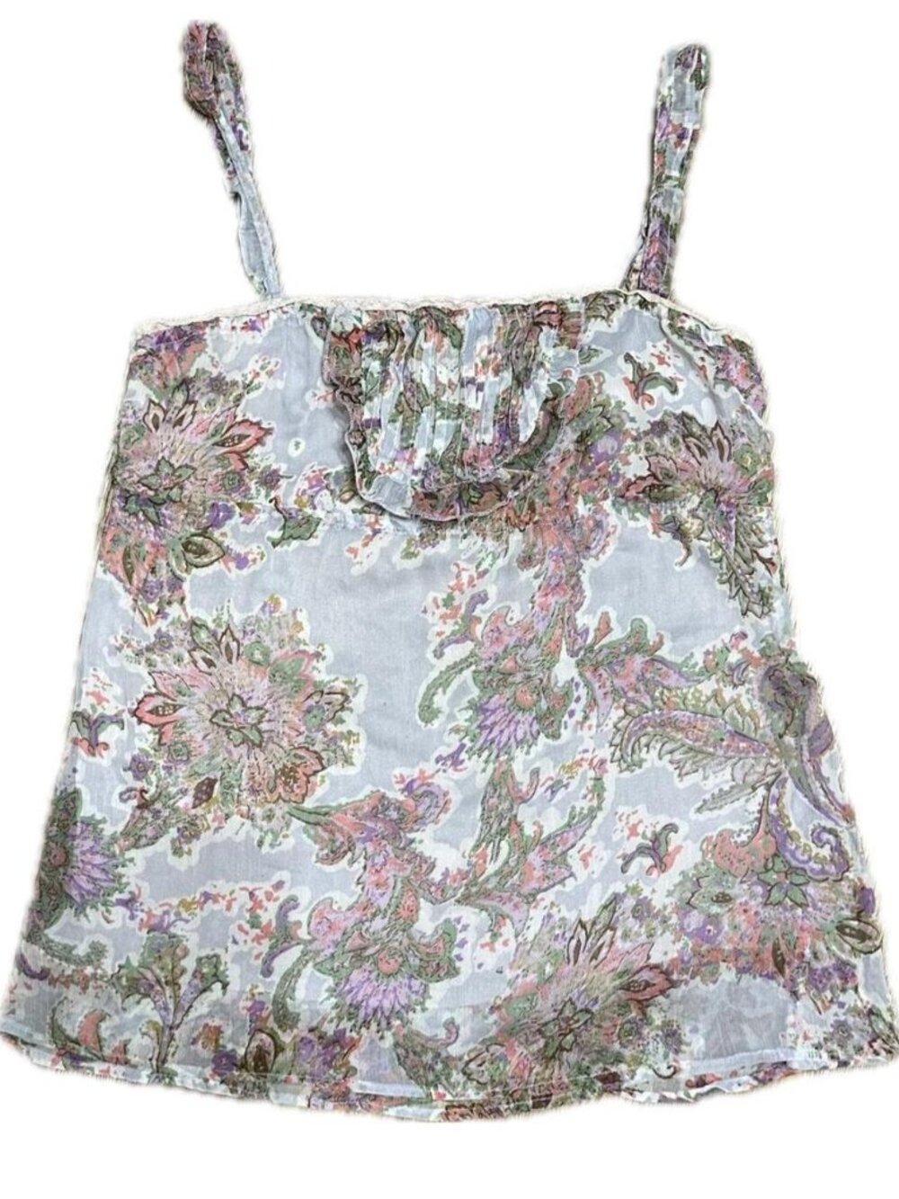 Wet Seal Vintage Cute floral cami top with adjustable straps Small